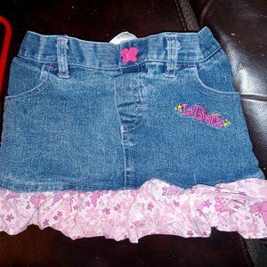 3/$35 Lil Bratz Girl's size 5 light weight denim skirt with 2 ruffles & Pockets